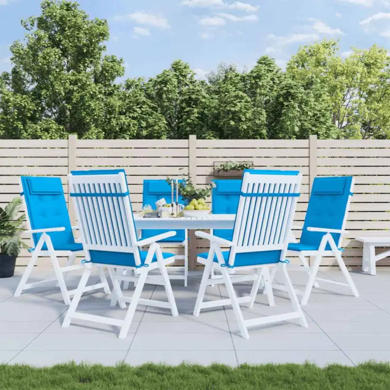 Stoelkussens met hoge rug van oxford stof voor frisse uitstraling - lichtblauw / 6 - Stoelkussens