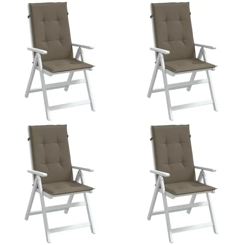 Stoelkussens met hoge rug voor een frisse uitstraling en oorspronkelijke vorm - taupe mix / 120 x 50 x 4 cm / 4