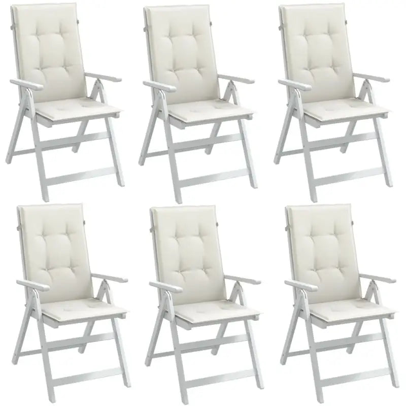 Stoelkussens met hoge rug voor een frisse uitstraling en oorspronkelijke vorm - crème mix / 120 x 50 x 4 cm / 6