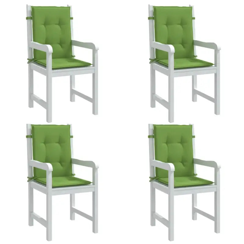 Stoelkussens met lage rug voor een frisse uitstraling en oorspronkelijke vorm - groen mix / 100 x 50 x 4 cm / 4