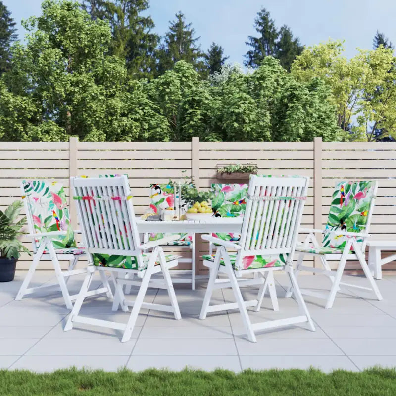 Stoelkussens voor een frisse uitstraling en behouden oorspronkelijke vorm - Groen en roze / 120 x 50 x 3 cm / 6