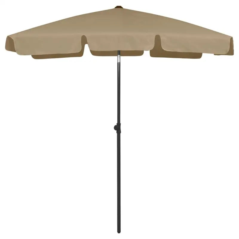 Strandparasol met UV-bescherming en stevig supportdoek - Taupe / 180 x 120 cm / 1 - Parasols en zonneschermen