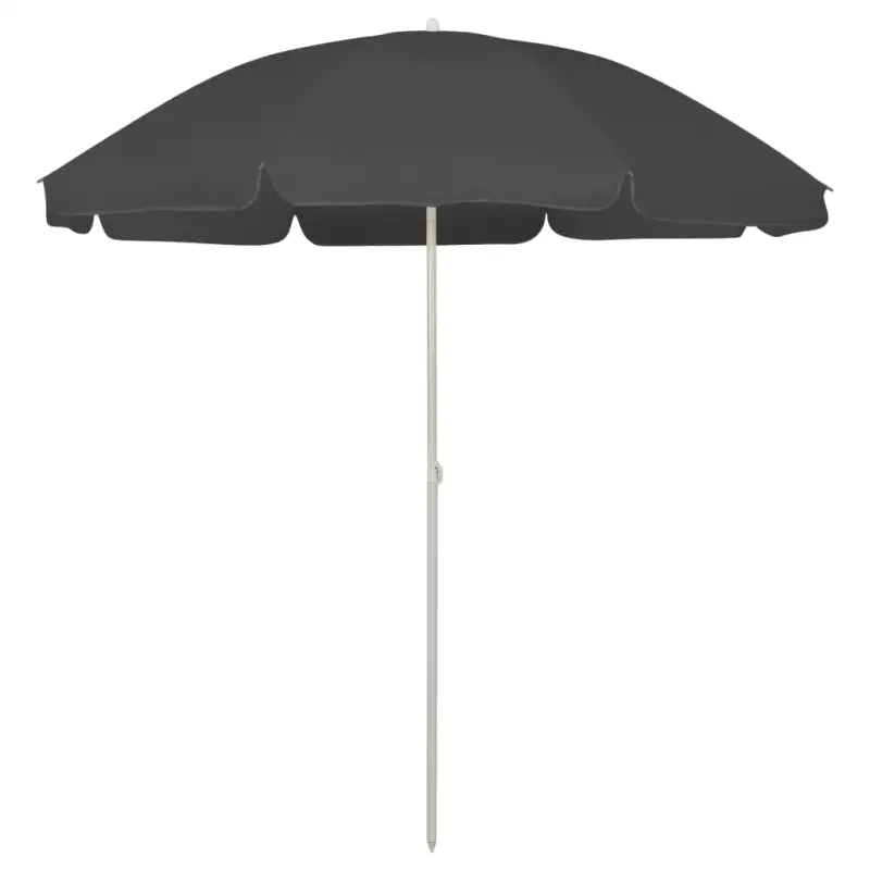 Strandparasol met UV-bescherming en stevige baleinen - Antraciet / 240 cm / 1 - Parasols en zonneschermen