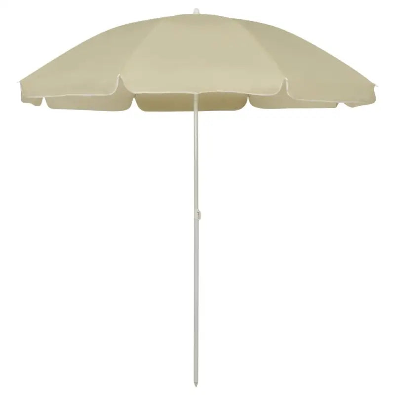 Strandparasol met UV-bescherming en stevige baleinen - zandgeel / 240 cm / 1 - Parasols en zonneschermen