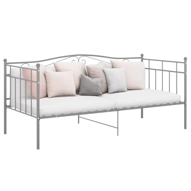 Trendy bedbank voor zitplaats en logeerbed - Grijs - Bedden & bedframes