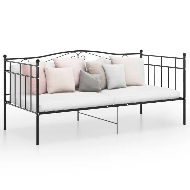 Trendy bedbank voor zitplaats en logeerbed - Zwart - Bedden & bedframes