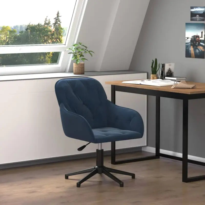 Trendy bureaustoel met verstelbare hoogte armleuning en elegant design - Blauw / 1 - Bureaustoelen