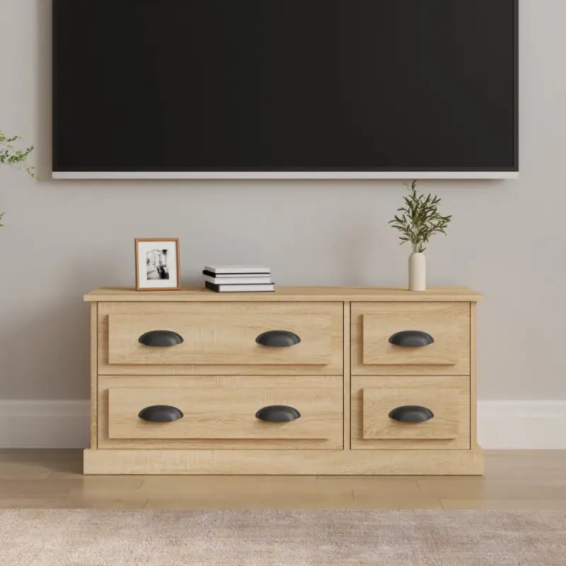Trendy en stevig tv-meubel van bewerkt hout voor je woonkamer - Sonoma eiken / 1 - Tv-meubels