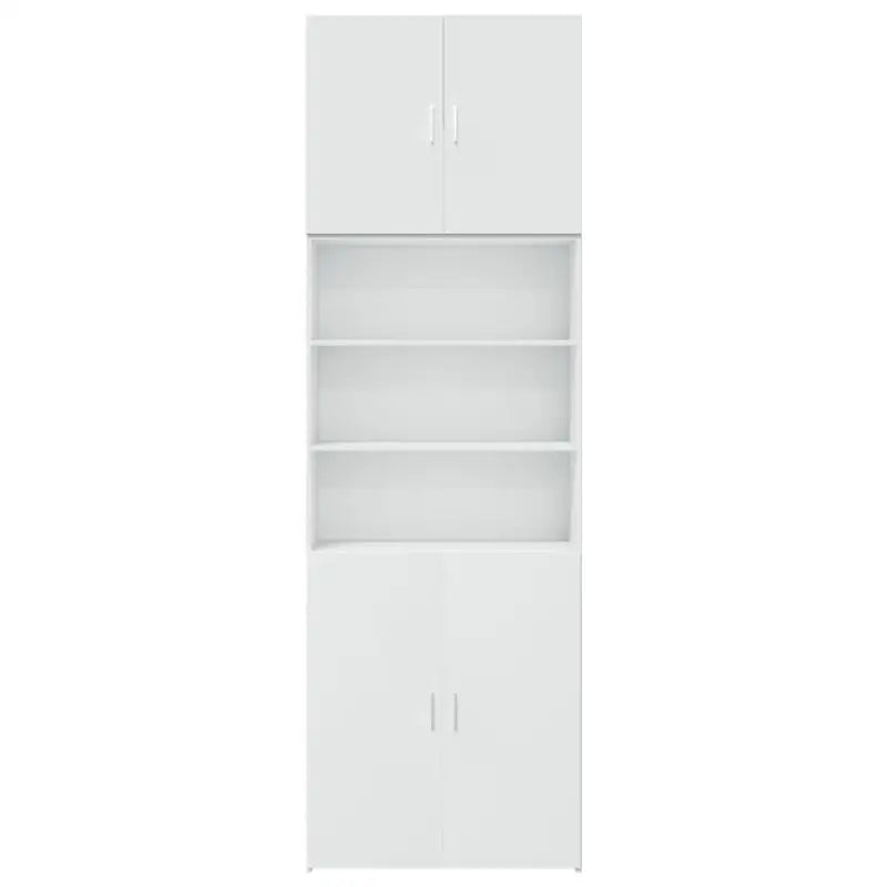 Trendy hoge kast van bewerkt hout met elegante uitstraling - Dressoirs & buffetkasten