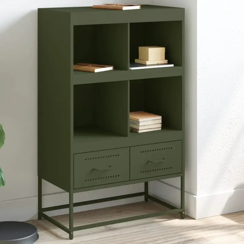 Trendy hoge kast van duurzaam staal voor een elegante interieurstijl - Groen / 1 - Dressoirs & buffetkasten