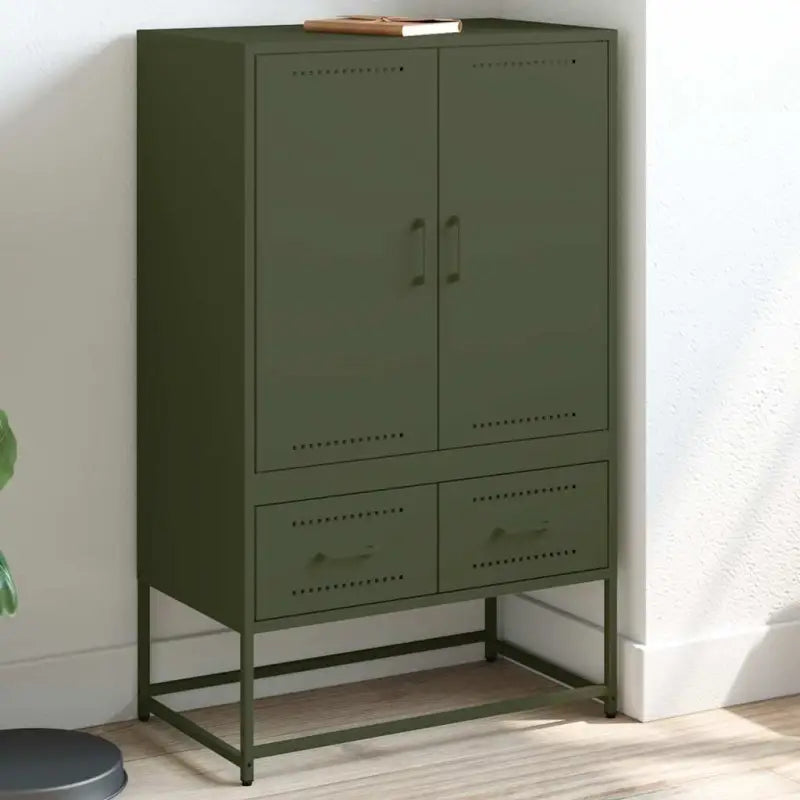 Trendy hoge kast van duurzaam staal voor een elegante uitstraling - Dressoirs & buffetkasten