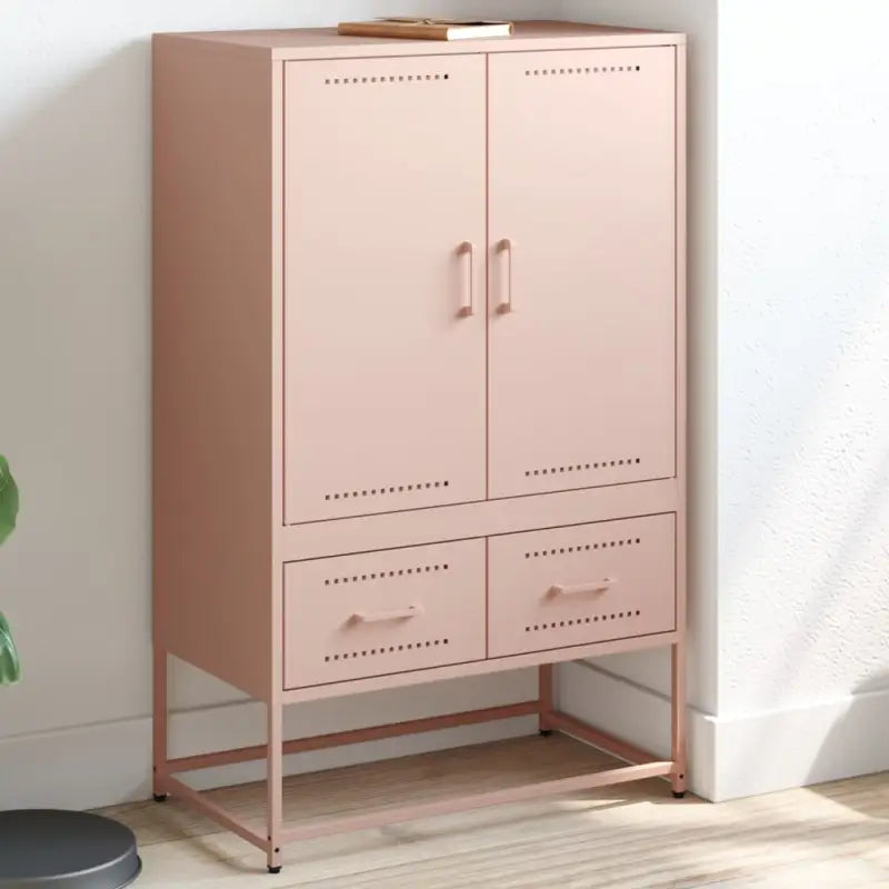 Trendy hoge kast van duurzaam staal voor een elegante uitstraling - Roze / 1 - Dressoirs & buffetkasten