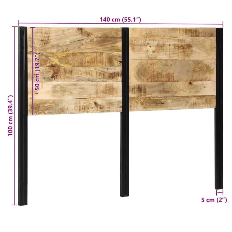 Trendy hoofdbord van massief mangohout voor een complete slaapkamerlook - Hoofdborden en voetborden