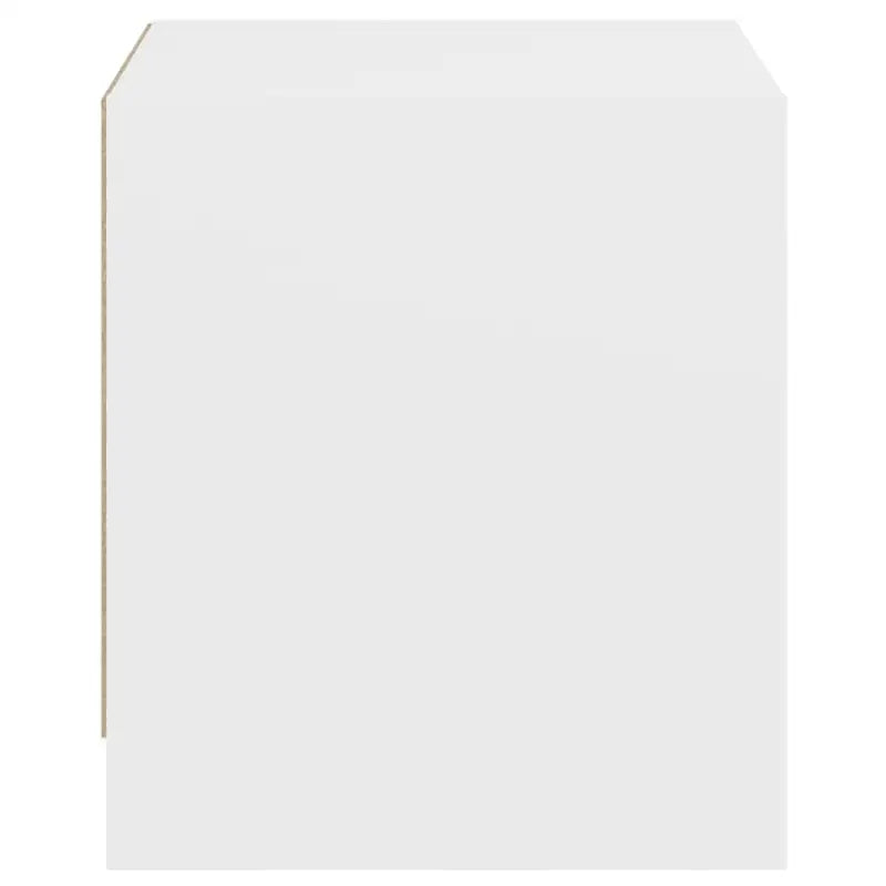 Trendy nachtkastje met glazen deur en stabiel blad voor kleine spullen - Nachtkastjes