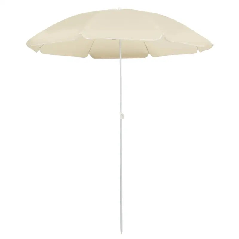 Trendy parasol met stalen paal en baleinen voor zonbescherming - Zand / 1 - Parasols en zonneschermen