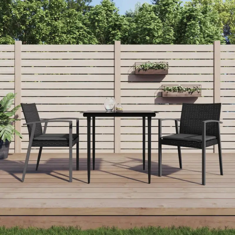 Trendy Poly Rattan Tuinstoelen voor een stijlvolle tuin of terras - Zwart / 2 - Tuinstoelen