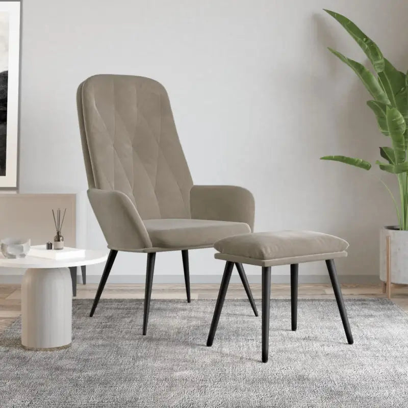 Trendy relaxstoel voor werk en ontspanning - Lichtgrijs / 1 / Met voetensteun - Fauteuils & Relaxfauteuils