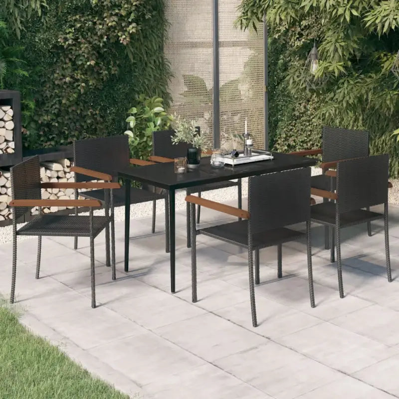Trendy tuinmeubelset voor buiten dineren en ontspanning - 140 cm tafellengte - Tuinsets