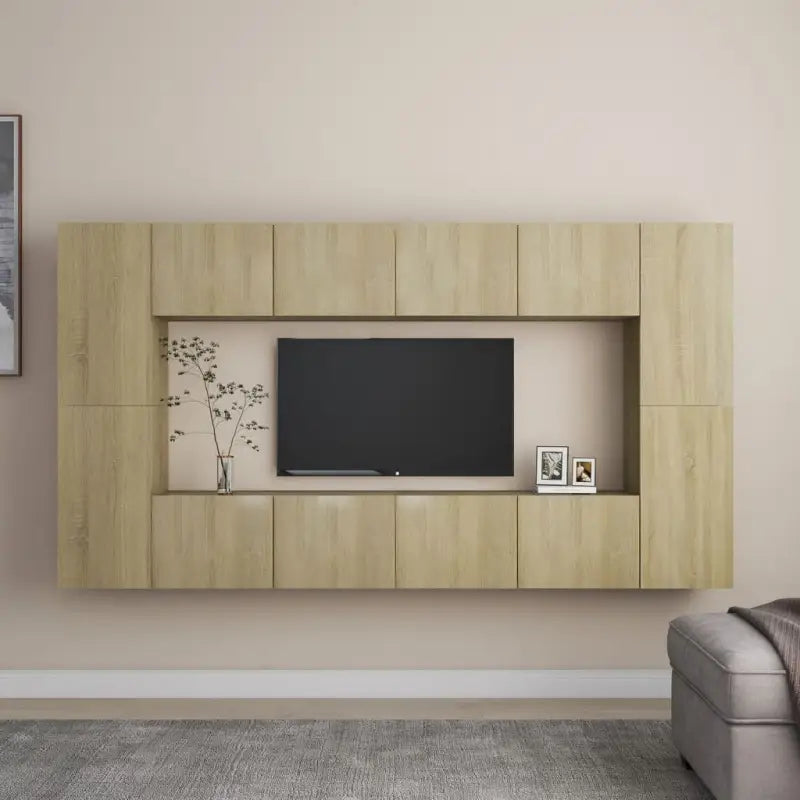 Trendy Tv-meubel met muurbevestiging voor een tijdloze uitstraling - Sonoma eiken / 1 / 80 cm - Tv-meubels