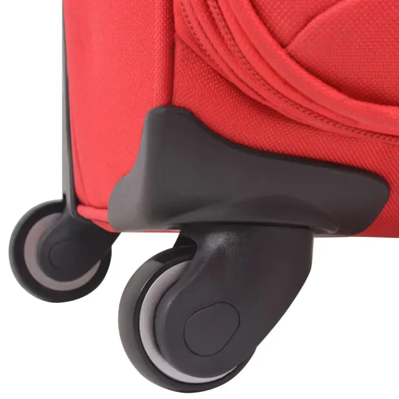 Trolleyset met duurzame PVC-gecoate oxford-stof en veiligheidssluitingen - Rood / 1 / 4 - Koffers