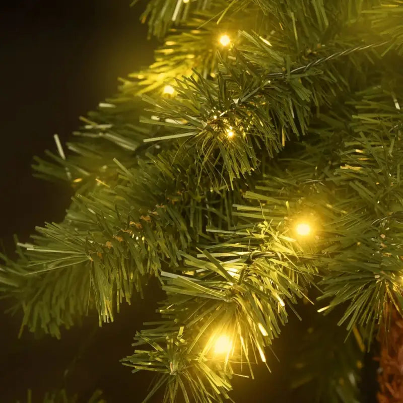 Tropische sfeer kunstpalmboom met LED’s en linnen stof voor binnen - Kerstbomen