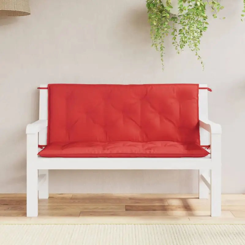 Tuinbankkussens van oxford stof voor een frisse uitstraling - Rood / 120 x 50 x 7 cm / 2 - Stoelkussens