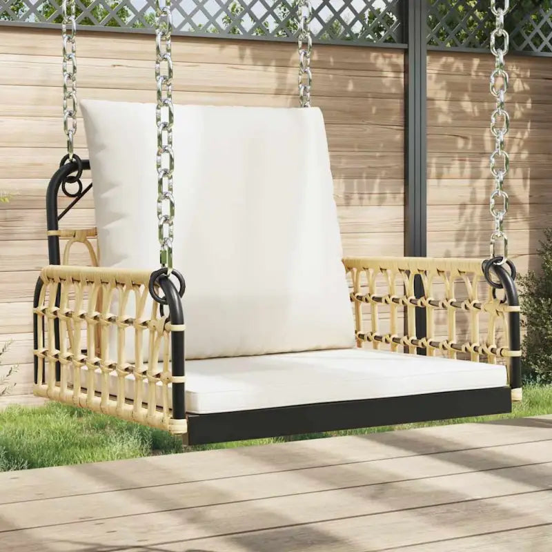 Tuinhoute met poly rattan voor een comfortabele zitervaring - 63 x 58 x 39 cm / 1 - Tuinbanken