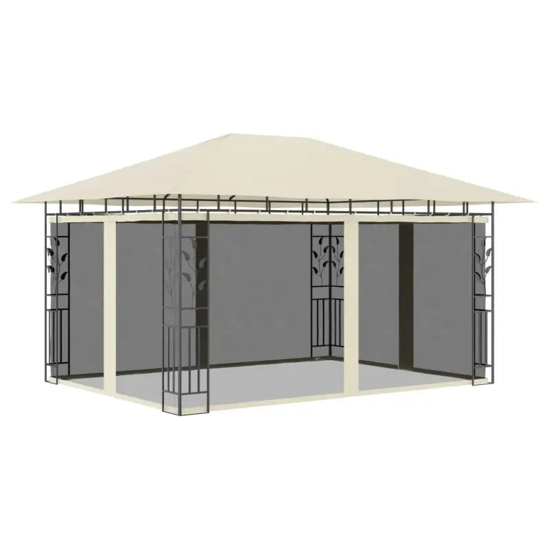 Tuinprieel met stevig stalen frame voor buitenactiviteiten - Crème / 4 x 3 x 2.73 m - Partytenten & prieëlen