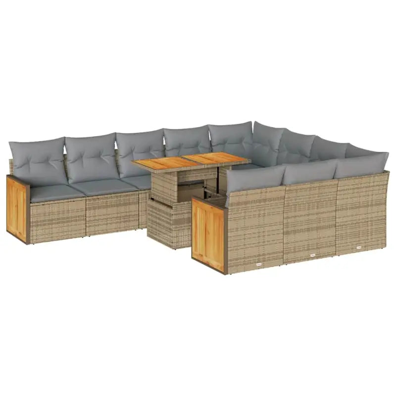 Tuinset in beige materiaal met gepoedercoat staal en comfortabele afmetingen - Tuinsets