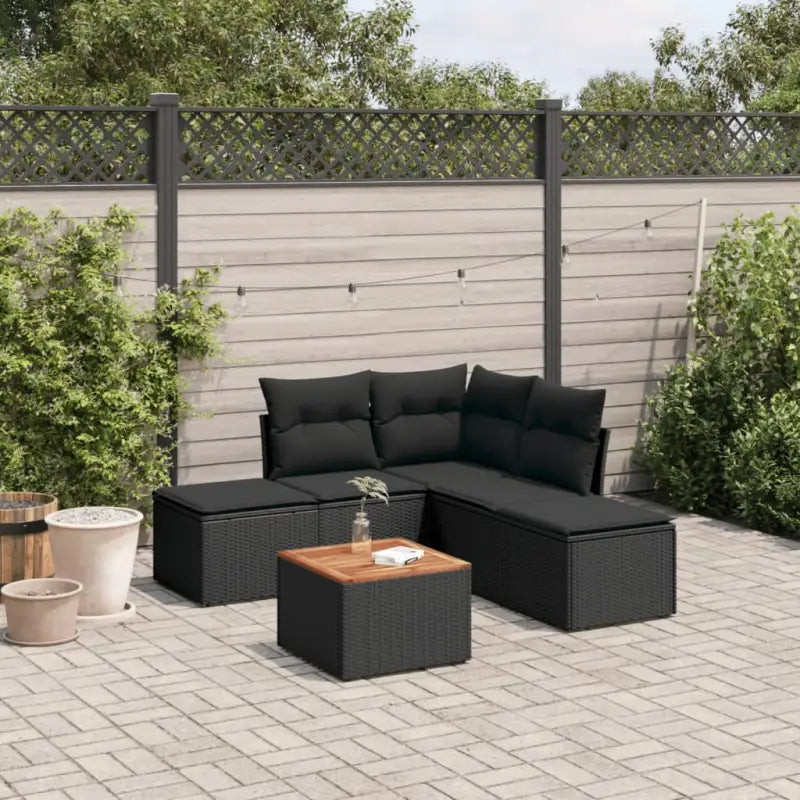 Tuinset in gemengd beige met waterdichte tas voor buitenplezier - Zwart - Tuinsets