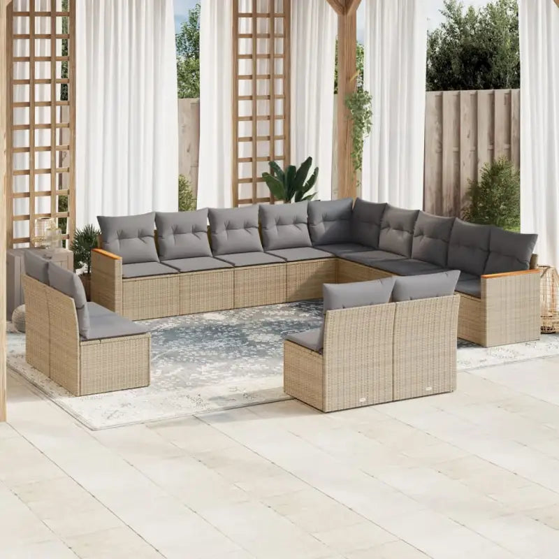 Tuinset in grijs materiaal met gepoedercoat staal en waterdichte tas - Beige en grijs / Zonder tafel - Tuinsets