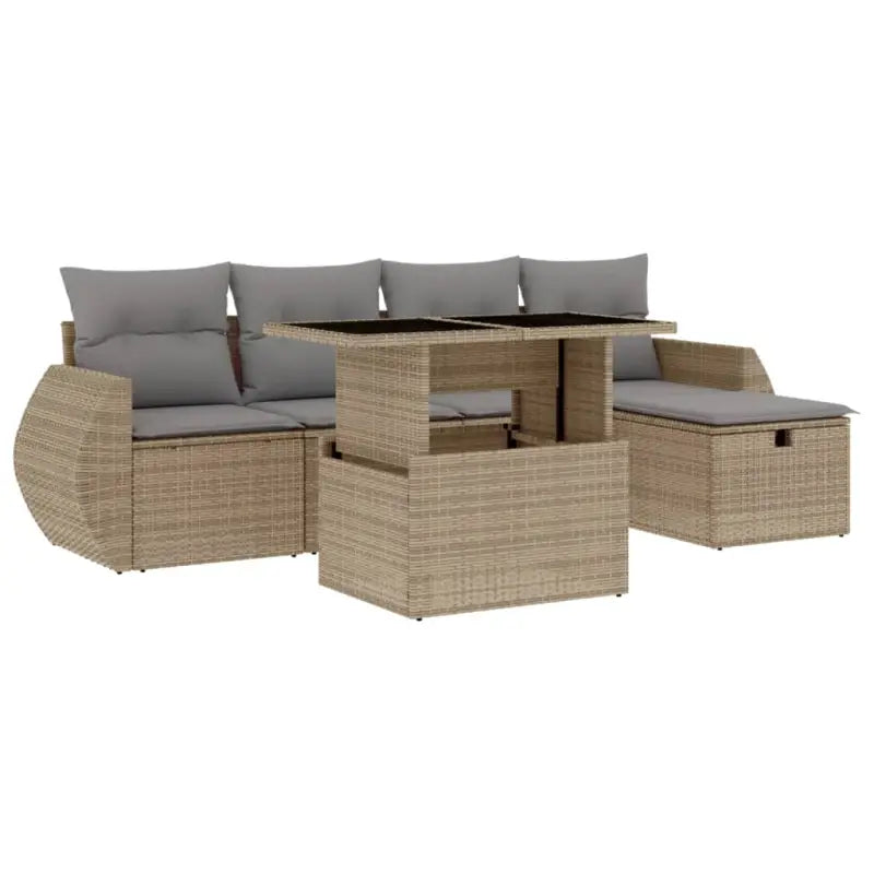 Tuinset met beige materiaal en gepoedercoat staal voor comfortabel buiten genieten - Tuinsets