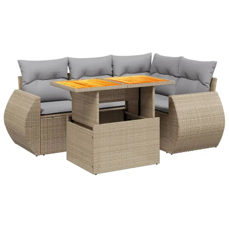 Tuinset met beige materiaal en gepoedercoat staal voor comfortabel buitenleven - Tuinsets