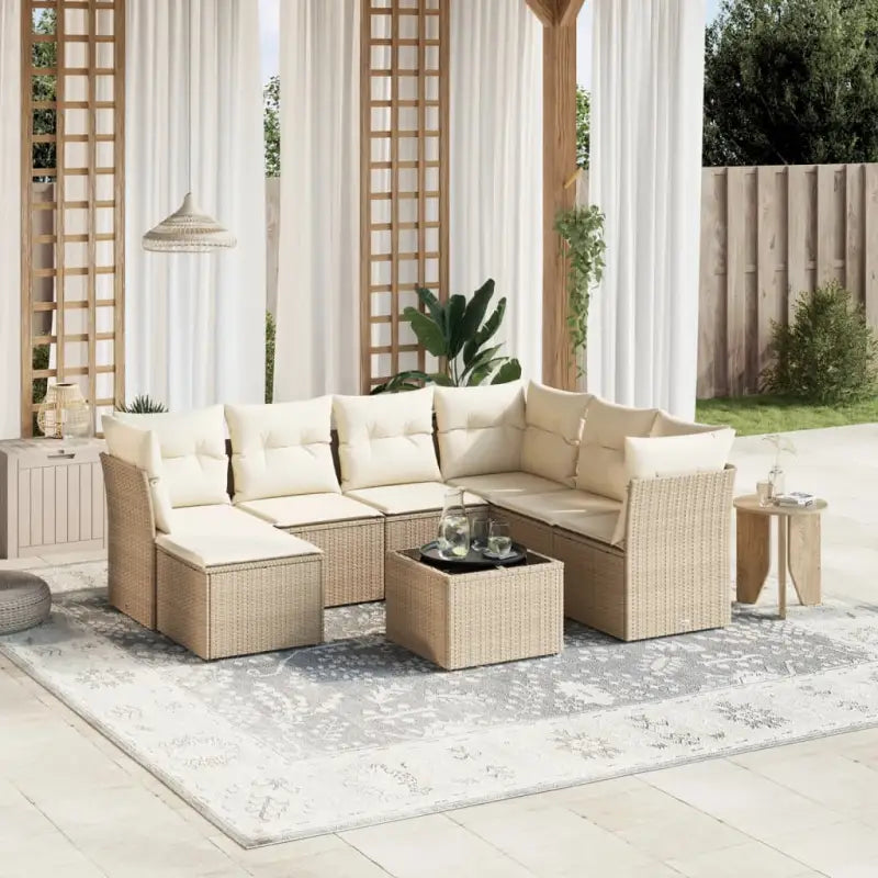 Tuinset met beige materiaal en gepoedercoat staal voor jouw terras - Tuinsets