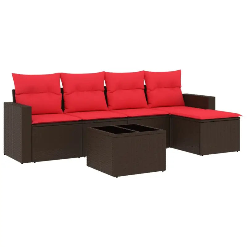 Tuinset met bruin materiaal en gepoedercoat staal afmetingen - Tuinsets