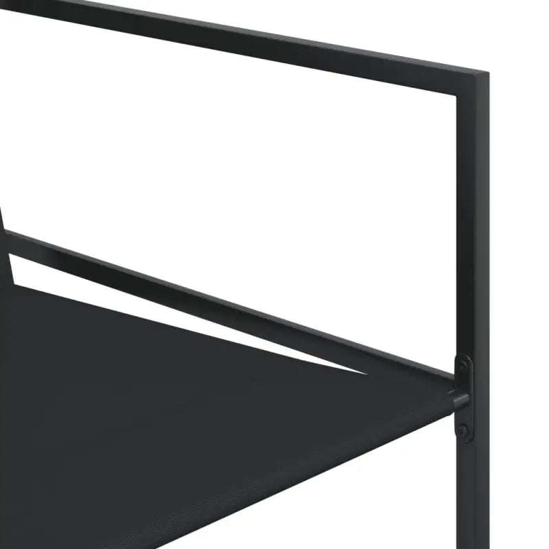 Tuinset met gehard glas en gepoedercoat staal in zwart materiaal - Tuinsets