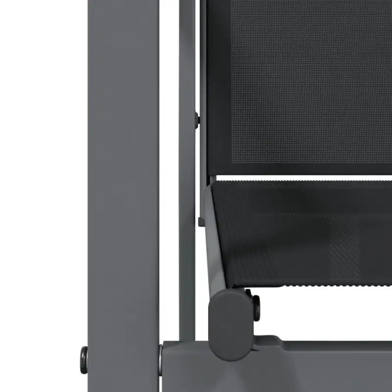 Tuinset met gehoard glas en zwart gepoedercoat staal voor zomerdagen - Tuinsets