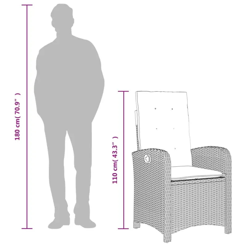 Tuinset met poly rattan voor gemakkelijke schoon en comfortabele zitervaring - Tuinsets