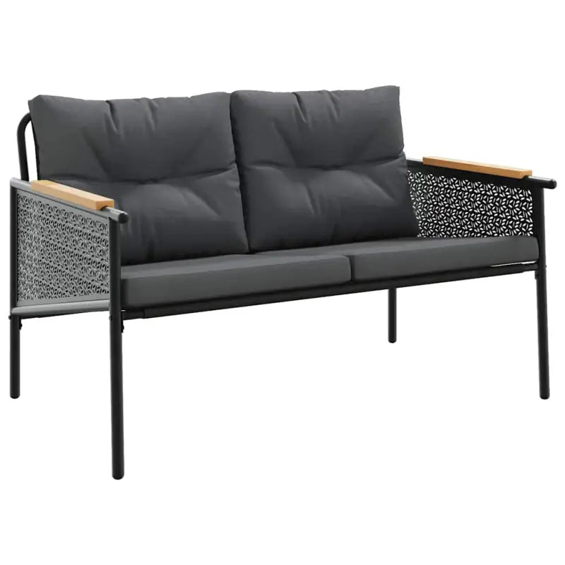 Tuinset met zwart materiaal en gepoedercoat staal voor buitenplezier - Tuinsets