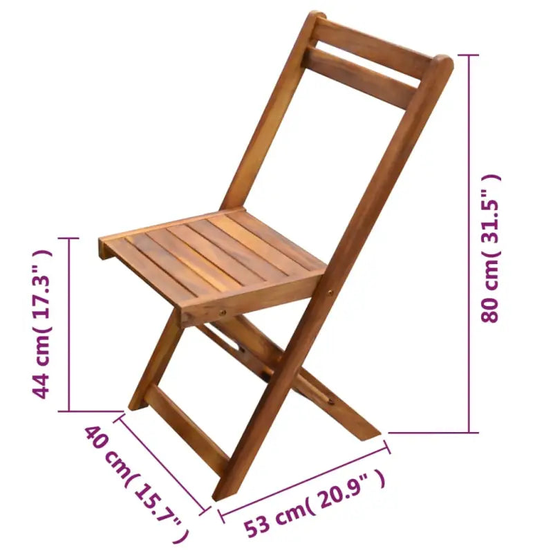 Tuinset van massief acaciahout met levering bevat voor tuin en terras - Naturel / Nee / Vierkant - Tuinsets