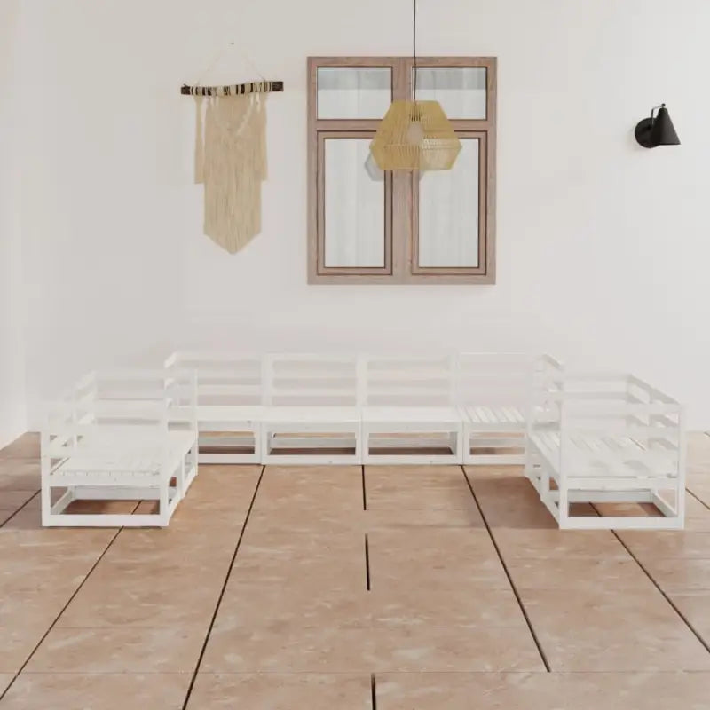 Tuinset van massief grenenhout voor ontspannen buitenplezier - Wit / Nee - Tuinsets