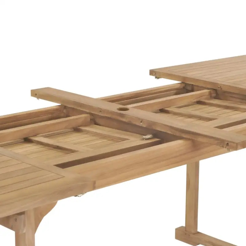 Tuinset van massief hout met verlengbare tafel en fijn geschuurd oppervlak - Met armleuning / Rechthoekig - Tuinsets