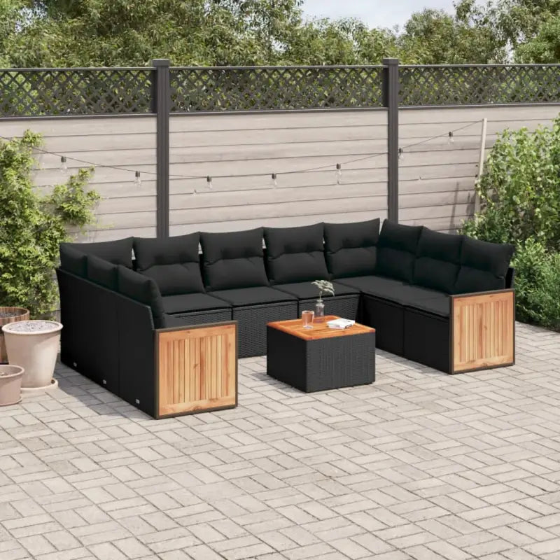 Tuinset van zwart gepoedercoat staal voor comfortabel buitenplezier - Zwart / Met tafel - Tuinsets