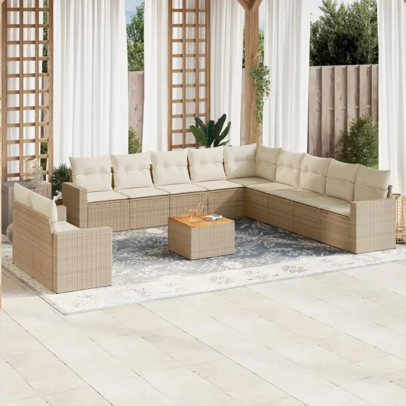 Tuinsets in beige materiaal met gepoedercoat staal en ideale afmetingen - beige en crèmekleurig - Tuinsets