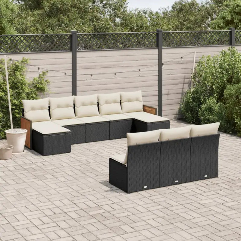 Tuinsets met beige materiaal en gepoedercoat staal voor comfortabel buiten genieten - Zwart en crème / Zonder tafel