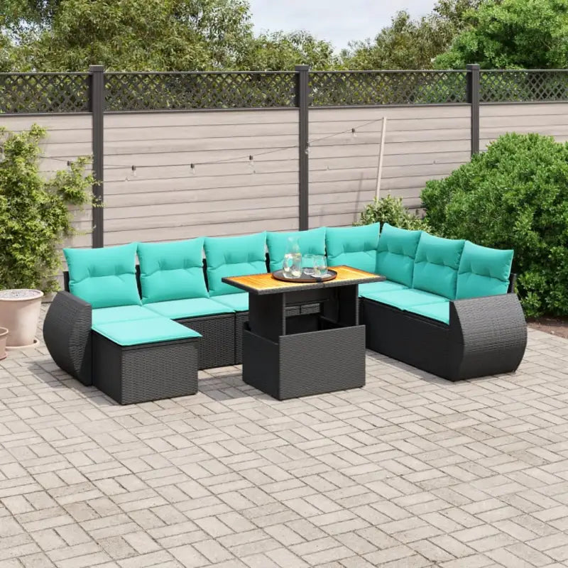 Tuinsets met zwart materiaal en gepoedercoat staal voor buitencomfort - Zwart / zonder opbergruimte - Tuinsets