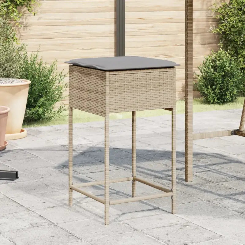 Tuinstoelen in poly rattan voor een comfortabele zitervaring - Beige en grijs / 1 - Tuinstoelen
