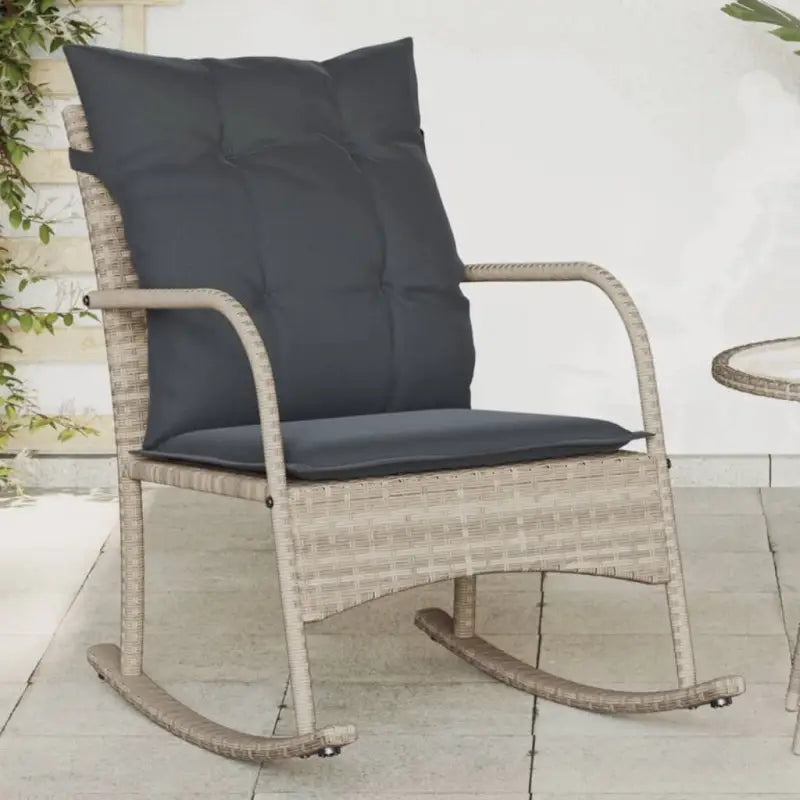 Tuinstoelen met poly rattan en comfortabele zitervaring - Lichtgrijs / 1 - Tuinstoelen