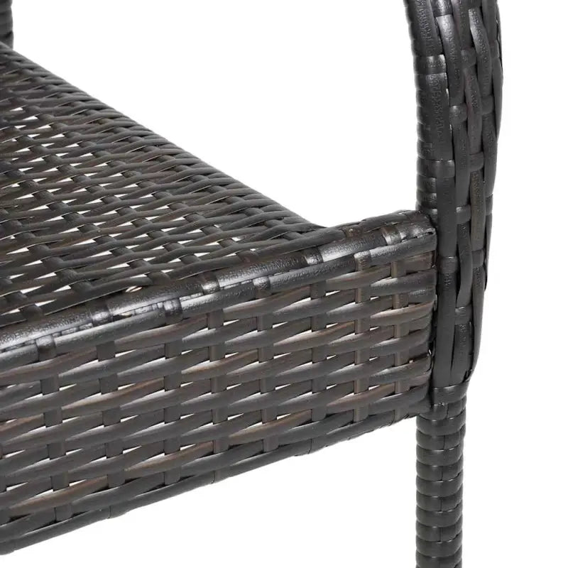 Tuinstoelen met poly rattan en gepoedercoat stalen frame voor outdoor gebruik - Tuinstoelen