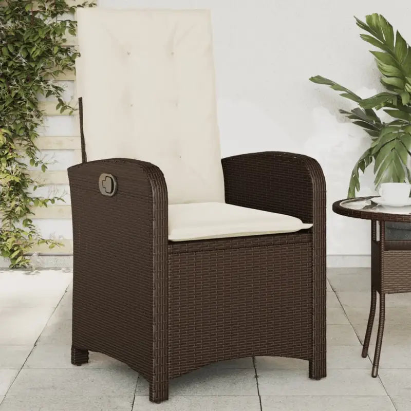 Tuinstoelen met poly rattan voor comfortabele zitervaring en wasbare hoes - Bruin / 1 - Tuinstoelen